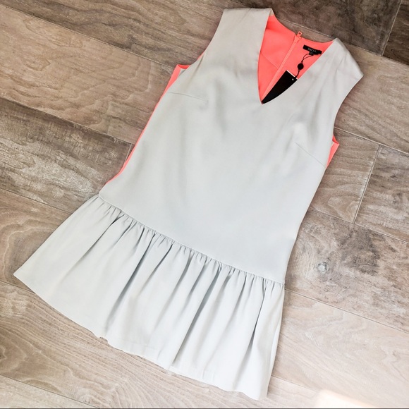 BRAND NEW RAOUL fluoro orange & grey runway dress - Picture 3 of 6